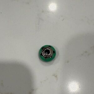 Pandora Silver and Green Charm